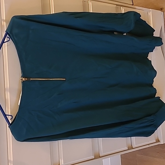 NWT Back Zipper Foresty Green Tunic - Picture 3 of 3